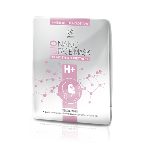 BIONANO FACE MASK H+ бионаноцеллюлозная маска для лица с активатором, содержащим гиалуроновую кислоту BIONANO FACE MASK H+ бионаноцеллюлозная маска для лица с активатором, содержащим гиалуроновую кислоту